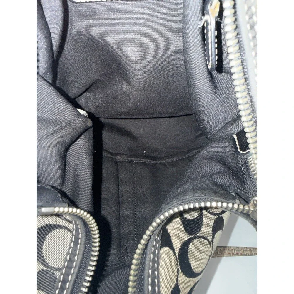 Vintage Coach 9362 Signature Soft Slim Duffle Bag - Black & Gray